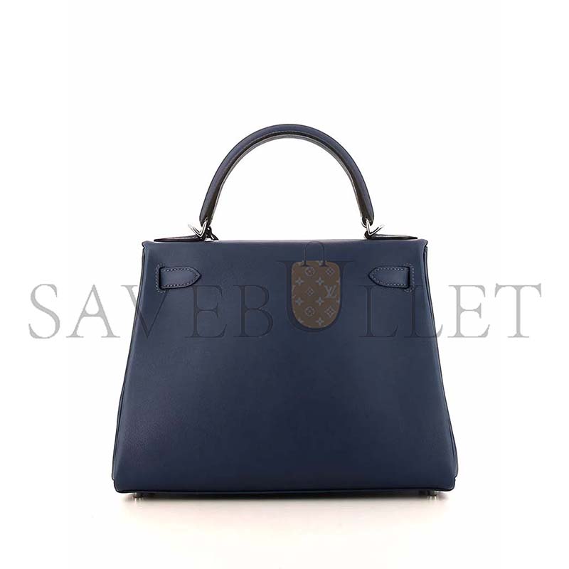 HERMÈS KELLY 28 VORMANDUM NAVY SILVER (28*22*10cm) 